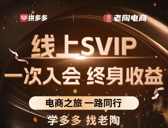 老陶电商拼多多线上SVIP25年12月22日更新(价值1780元)